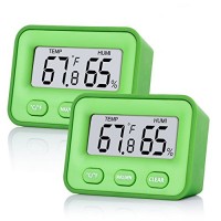 senbowe [Newest Design] 2 Pack trade; Digital Indoor Humidity Monitor Hygrometer Indoor Room Thermometer Fahrenheit Or Celsius Temperature Gauge Humidity - B01MTUV01O